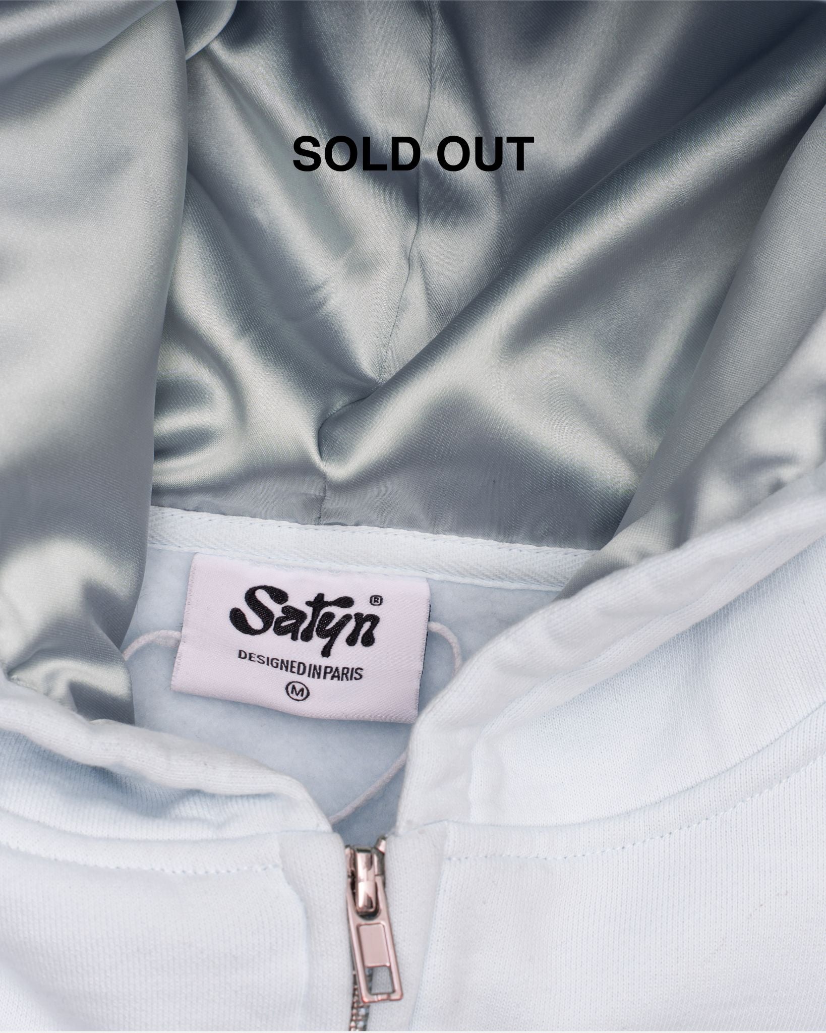 Hoodie Zip Intérieur Satin